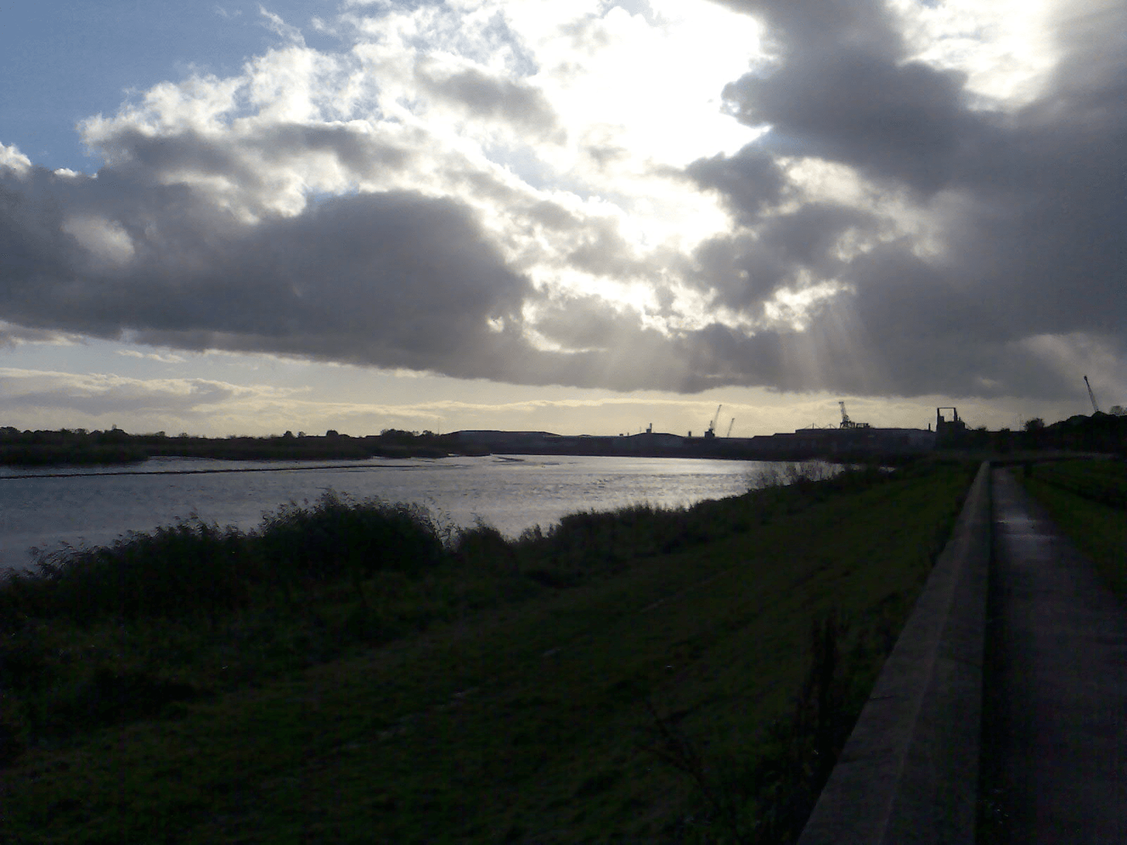 From river bank of the Ouse looking towards the docks