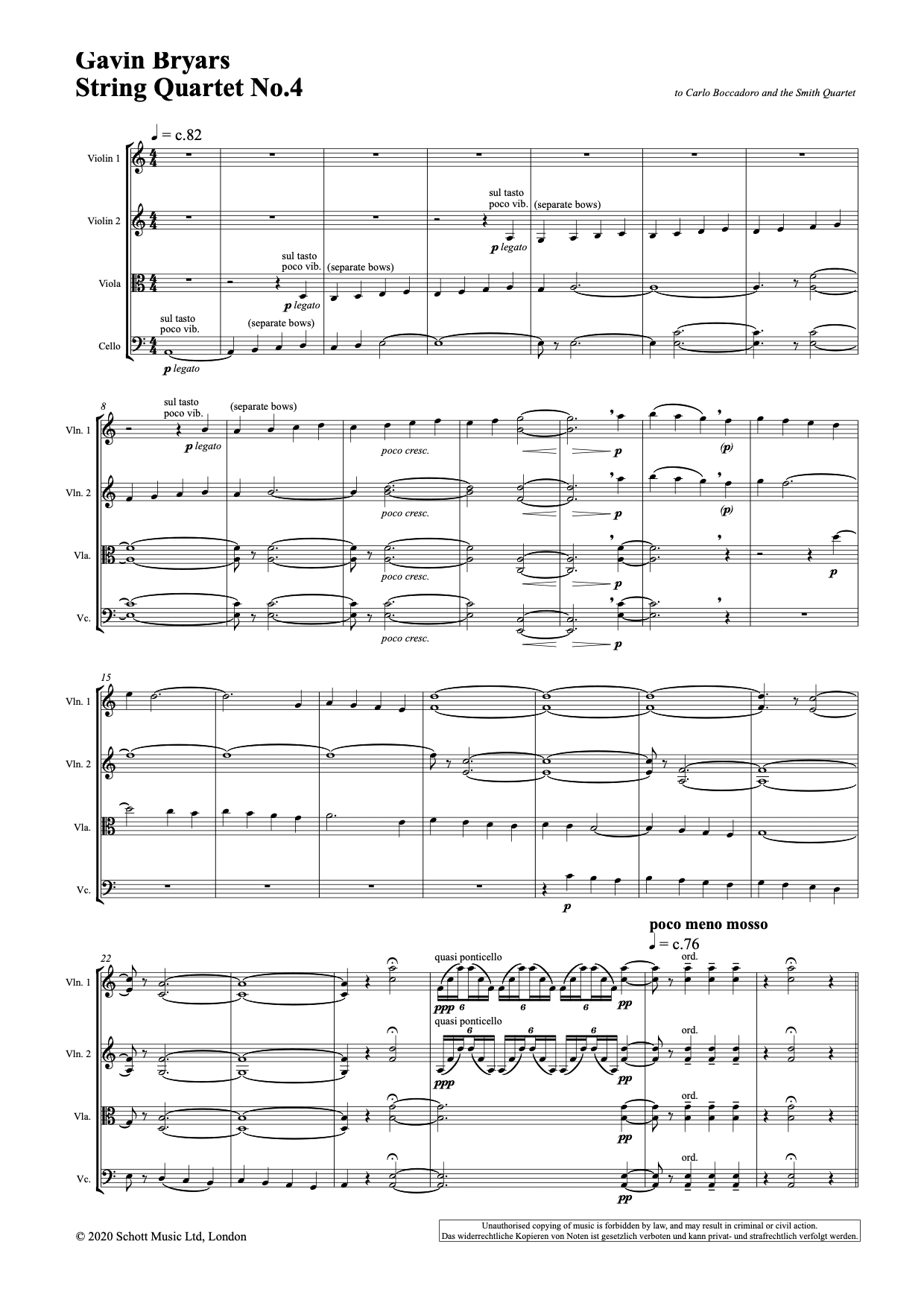 String Quartet 4 FS - Full Score